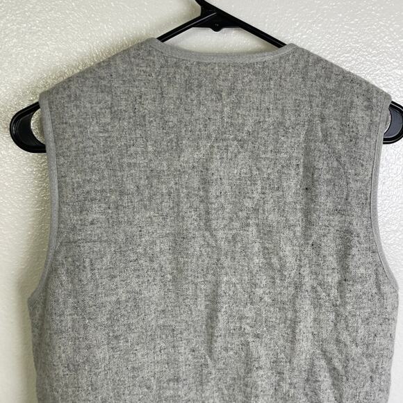 SuitSupply Quilted Bodywarmer Vest Mens XS Gray Jacket Reversible Snap Front - Picture 8 of 13